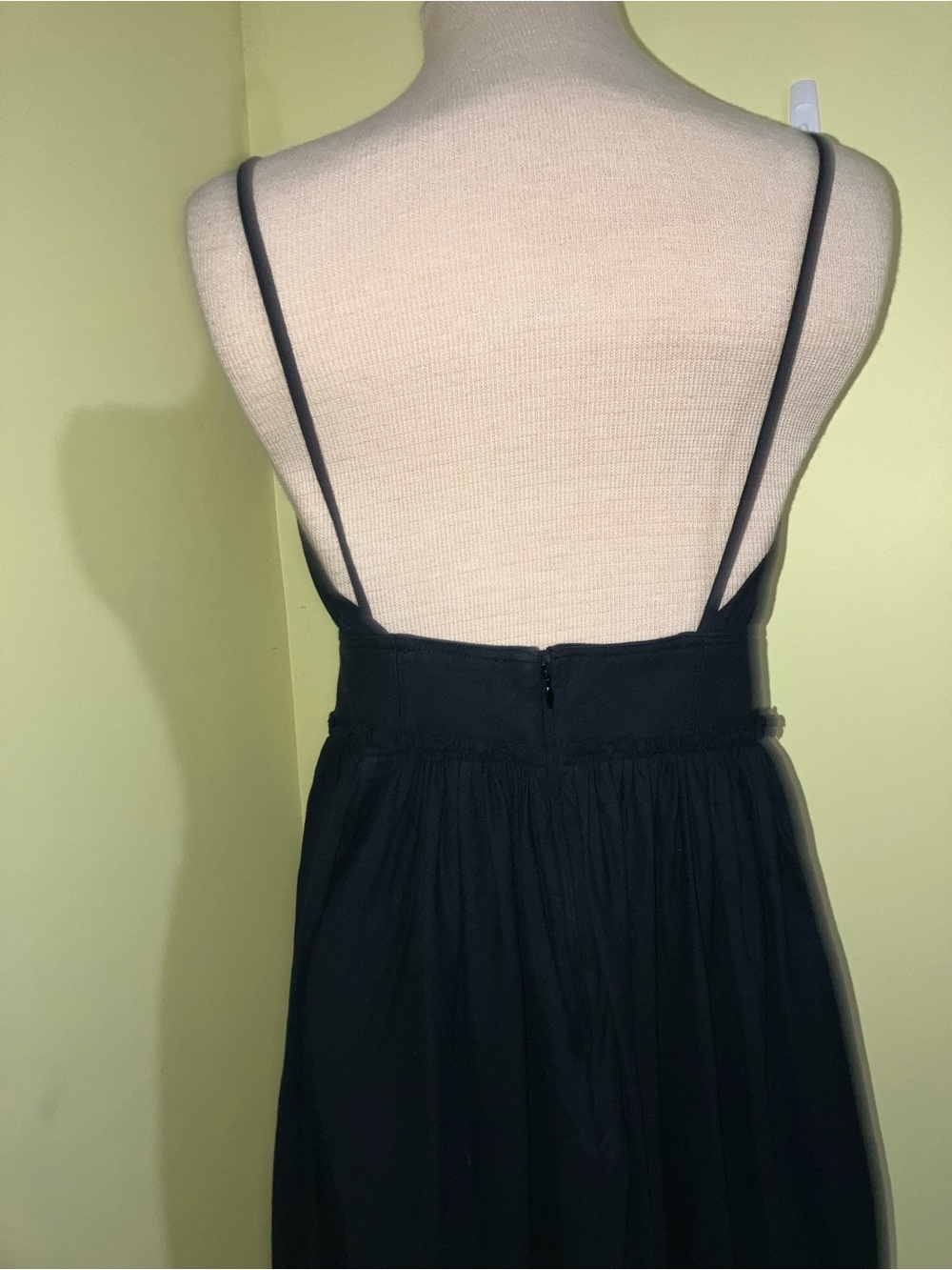 ULLA JOHNSON Freya black Cotton jersey Midi Dress Sz 4 Small Summer Luxury NWOT - Picture 8 of 9